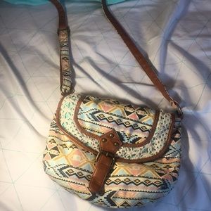 Aztec print crossbody purse boho